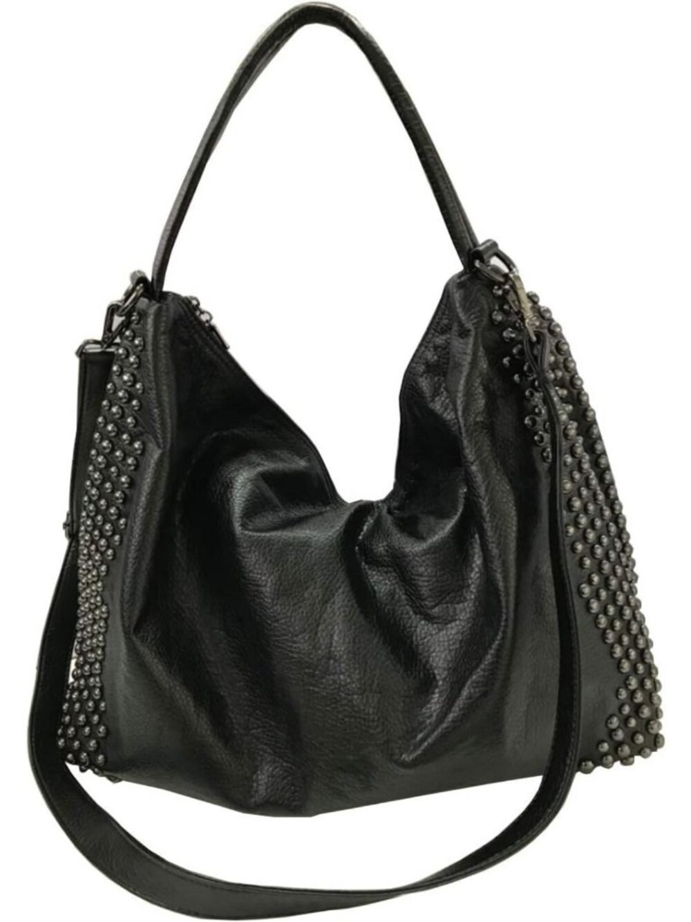 Gothic Skull Chain Handbag - Large Capacity Studded Shoulder Tote Bag